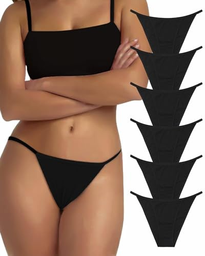 Levao Pantaloni da Donna Cotone Bikini Signore Biancheria Intima No Show Tanga Hipster Slip Donna Confezione S-2XL