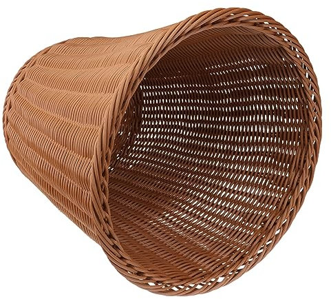 Cabilock Natürlicher Rattan-mülleimer 29 X 29 Cm Küchenmülleimer Geflochtener Müllbehälter Geeignet Fürs Büro Zufällige Farbe