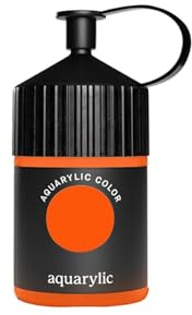 Aquarylic Color Künstlerfarbe - Hochpigmentiert, Lichtecht & Flüssig-Sämige Konsistenz Color - 120ml Flasche, Orange