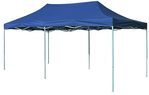 ARKEM Faltzelt Pop-Up 3x6 m Blau Faltpavillon Wasserdicht Stabil Faltbar