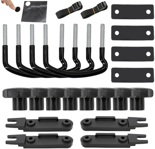MEYAGOT 23 Stück Dachbox Befestigung U Bügel, Universal Auto Van Montage Fitting Kit, U-Förmige Sicherungsmuttern Dachboxen, 85mm Innenbreite Mit 8 Heavy Duty Kontermuttern Gepäckzubehör