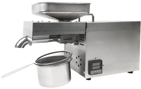 Konfiur 1500 W automatico olio elettrico, controllo della temperatura, macinino olio in acciaio inox estrazione olio espellente macinino olio macchina per semi di lino arachidi semi di canapa semi di