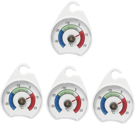 Ciieeo 4 Stück Thermometer Kühlschrank Kühlschrankthermometer küchenthermometer Kühlschrank Temperaturanzeige temperaturüberwachung kühlschrank digitales Thermometer Messlehre Plastik