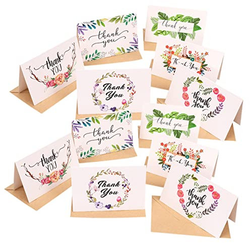 Tofficu 2sätze Dankeskarten Mit Umschlägen Kreative Danksagungskarten Für Erwachsene Papierkarten Für Festlichkeiten Für Hochzeiten Und Besondere Anlässe