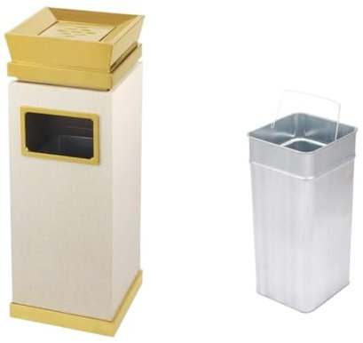 Poubelle Extérieure Cendrier Outdoor-Mülleimer Hotel Vertikaler Mülleimer Mit Aschenbecher Separater Innenbehälter Für Hotelaufzug-Aschenbecher Ordures Déchets Extérieur