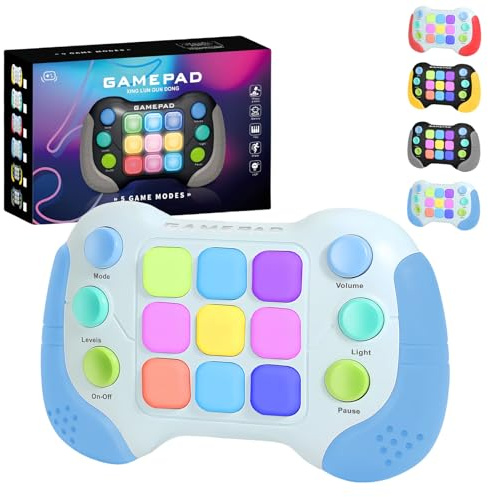 Pop Elettronico Gioco Blu, Macchina da Gioco Fidget per Sensoriale, Giocattoli Sensoriali Fidget per Autismo, Rompicapo Veloce Giocattolo Manuale per Alleviare lo Stress Bambini e Adulti