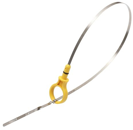 A ABSOPRO Engine Oil Dipstick No.CV6Z6750A Oil Level Dip Stick Double Hole Indicator for Ford Escape 2013-2019 4 Cyl 2.5L Plastic Metal Yellow Silver Tone