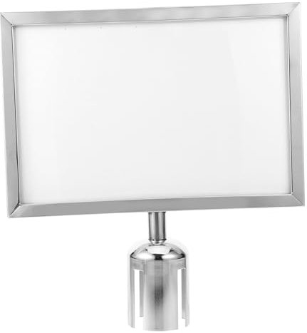 OKUMEYR Schilderrahmen A4-Stangen-Schilderhalter doppelseitiges Design horizontaler Schilderhalter aus Metall für öffentliche Einrichtungen