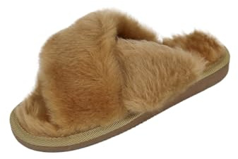 Damen Lammfell - Sandalen Florida BEIGE 100% Merino Schaffell Pantoffeln kuschelig warm Größe 36 EU
