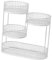 DimyFew Contenedor de Múltiples Niveles para Frutas, Soporte de Servicio de Hierro Forjado, Blanco, Individual