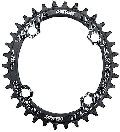 SHUNMIN Kettenblatt Fahrrad Kettenblatt Oval 104BCD 32T 34T 36T 38T 40 42 44 46 48 50 52 T Zahn MTB Rennrad Berg Kettenblatt 104 Bcd FahrradkettenbläTter(46T)