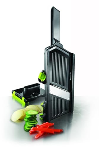 Mandolina - mandolina regulable con puño, fabricada en acero inoxidable, permite cortes precisos y ajustables para una variedad de alimentos.*