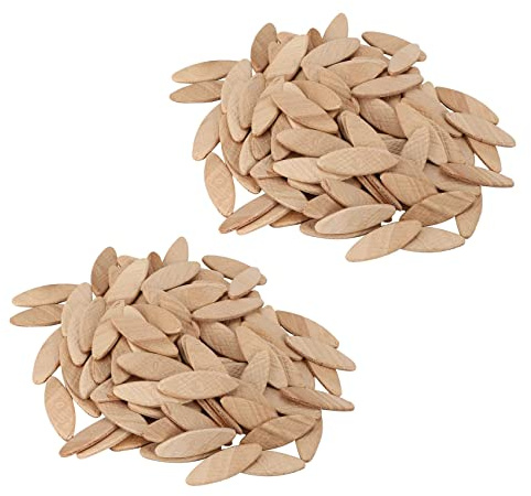 Kznifmk 200Pcs No. 0 Galletas de Madera Surtidas para Máquina de Carpintería Biscuit Jointer Accesorio para Trabajar la Madera