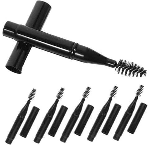 Beaupretty 6st Ögonbrynsborstar Och Ögonfransborstar Med Kort Handtag Resvänliga Makeupverktyg För Precisionsapplikation Och Formning Ögonbryn Och Ögonfransar