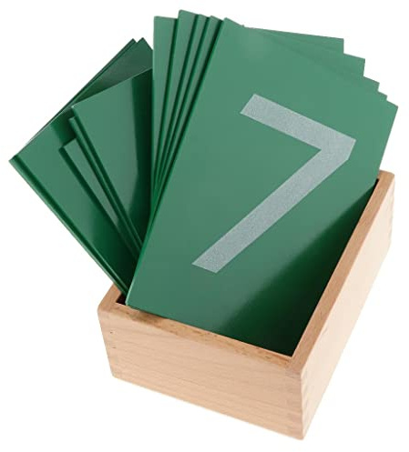MotiveTech Spielzeug Sandpapier mit Zahlen für Kinder, 0–9, Zahlenlernspielzeug Aus Holz