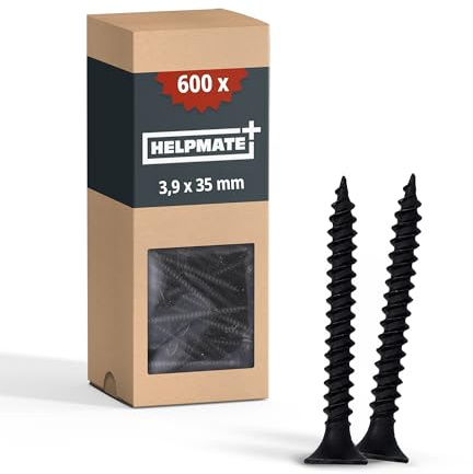 HELPMATE – Tornillos de montaje rápido – rosca gruesa 3,9x35mm – 600 uds.