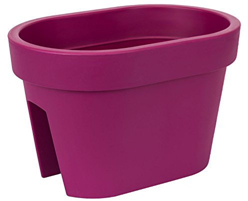 Prosperplast Lofly Railing Pot de Fleur a Suspendre, 40 cm Largeur, Fuchsia