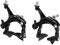 bike brake kit,Caliper Brakes Bike U Brake Calipers Set,1 Pair BMX Mountain Road Bike ycle U Shape Mechanical Dual Pivot Brake Set Break Pads Road Bike Repair Parts Accessory