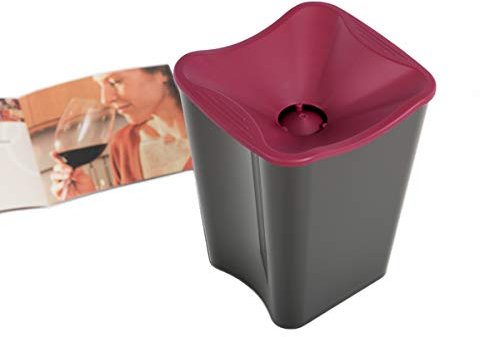 Koala Escupidera de Cata 2 en 1 con Función de Cubitera – 2,5 L, para 1-2 Botellas – Apilable, Reutilizable – Ideal para Eventos, Vino y Hostelería - Color Negro y Burdeos