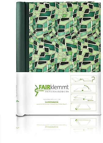 FAIRklemmt Klemmbinder Smaragd, A4, Grün