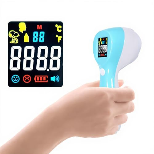 Topiky Thermomètre Numérique pour Animaux de Compagnie, Thermomètre InfrarougeContact, Haute Précision 3 en 1, Thermomètre pour Animaux de Compagnie, pour Animaux de