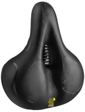 Hohl Atmungsaktiver Fahrradsattel Herren Damen MTB Rennradsattel Stoßdämpfend Bequem Fahrradsitz Schwarz Gelb