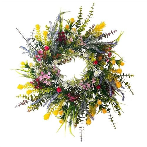 Yominerr Couronnes de 18 Pouces pour L'Extérieur, Accueillant Toutes Les Saisons, Rondes