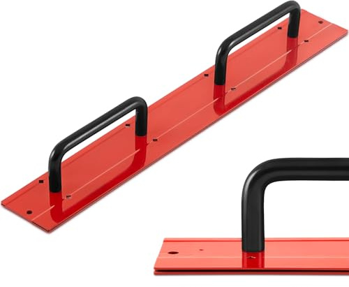 Blulu 1 Pack 24 in Steel Sheet Metal Folding Tool with Grips for Standing Seam Roofing Panels Drip Edge Folding Tool Sheet Metal Bender Hand Fits HVAC Applications Pipe Fitter Bending Supplies, Red