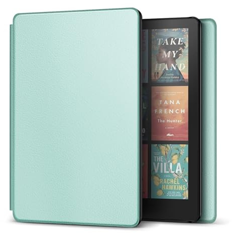 TNP Case for Kindle Paperwhite 12th Generation 2024 / Kindle Colorsoft Signature Edition - 7 PU Leather Protective Folio Cover for Kindle Paperwhite Kids with Auto Sleep/Wake, Agave Green