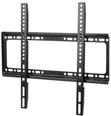 TV Wall Bracket For 26–63 Inch Flat & Curved Screens Holds 50kg Heavy Duty Ultra Slim TV Wall Mount Universal Screen Fixing Kit Ideal For LCD TFT LED TV Sony Samsung & Smart TVs