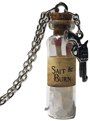 Supernatural Salt and Burn 1 1/2 Inches Glass Bottle Necklace