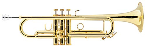 Lechgold TR-18L Bb-Trompete lackiert - Klarlackierte Trompete in Bb - Aus Messing - Schallbecher-Ø: 124 mm - Edelstahl-Ventile - ML-Bohrung: 11,68 mm - Inkl. Leichtkoffer