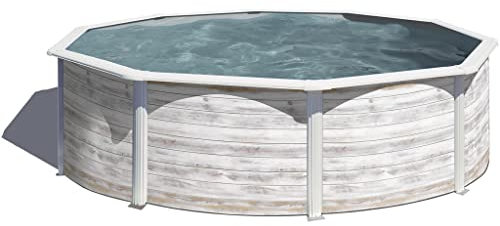 Piscina Gre KIT300N Finlandia. - Piscina fuori terra in acciaio, rotonda con aspetto nordico. Piscina scomponibile per Giardino. 300 x 120 cm