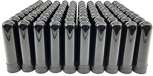 ZIOJOVK 100 Stück ätherische Öle, Aromatherapie, leere Naseninhalator-Röhren (inklusive 100 Inhalatoren + 110 geruchlose Dochte + 5 Kunststoff-Tropfer + 2 Kunststoff-Pinzetten), schwarz.