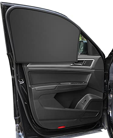 4 Piezas Parasol de Coche Parasoles Magnético para Ventana Lateral del Coche Cortinas para Coche Bloque de Rayos UV Protección Privacidad Parasoles para Ventanas Laterales Delanteras y Traseras (AA)