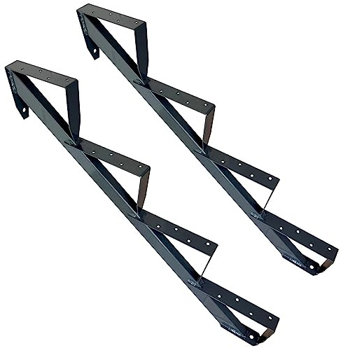 Trappholm Trätrappa trappstång trappram 4 steg höjd 72 cm antracit RAL 7016