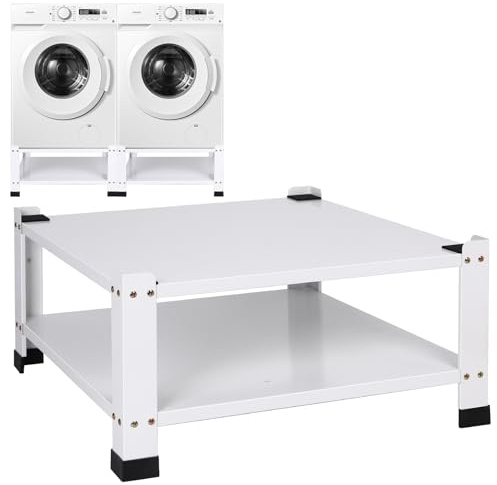 Olasme Laundry Pedestal 28 Wide Washer and Dryer Pedestals, Universal Fit 700lbs Capacity, Upgraded Metal Washing Machine Dryer Stand Base, 14 Height