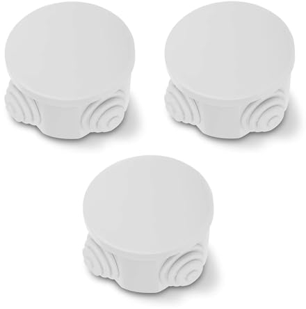 IP55 Waterproof Junction Box ABS Plastic Outdoor Electrical Project Box Enclosure Universal Weatherproof Surface Mounted External Junction Box 1.96x1.96-inch,3-PACK