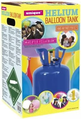 Disposable Helium Balloon Gas Cylinder/Canister - Fills upto 30 9 Inch Latex Balloons (9inch Latex Balloons, 30)