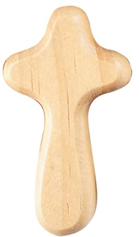 KaTiak Wandkreuz, Handkreuz aus Holz, handgehaltenes Palmenkreuz, Gebetskreuz, bequemes Greifen, DIY-Heimdekoration, handgefertigtes Accessoire