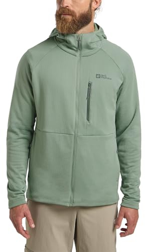 Jack Wolfskin Herren Kolbenberg Hooded Fz M Fleece-Jacke, Eucalyptus, L EU
