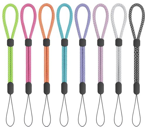 FgofhFu Phone Hand Wrist Strap Lanyard, Reflective Adjustable Nylon Colorful Camara Lanyard Wrist Strap for Mobile Phone, Camara, USB Flash Drive, ID Name Tag Badge