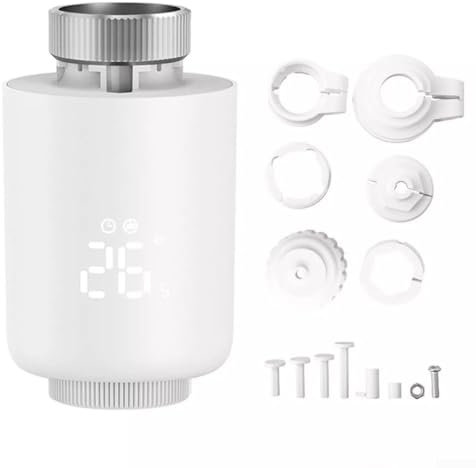 ZYWUOY Válvula de radiador TRV programable, actuador de radiador WiFi, controlador termostático inteligente de temperatura de calefacción de cabeza para ZigBee (8 piezas)