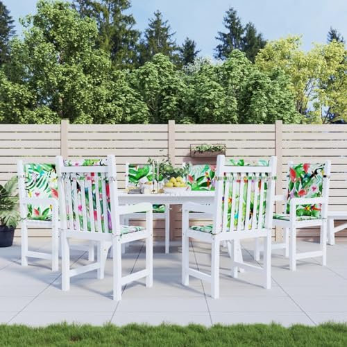 Brokky Niedriglehner-Auflagen 6 STK. Gartenstuhlauflagen Auflagen FüR Gartenmö Gartenstuhl AuflageMehrfarbig Stoff