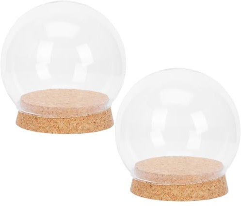 PRETYZOOM 2 Sets Glas Kuppeln Konservierte Blume Abdeckung Dekorative Blume Glas Schmuck Display Abdeckung