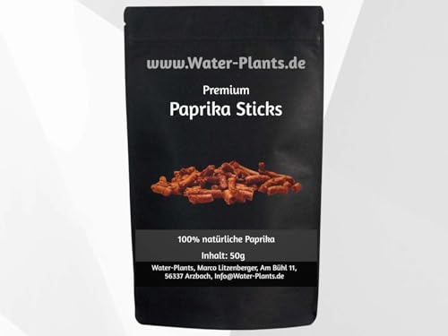 Bastoncini di peperoni premium – spuntino naturale per gamberetti, granchi, lumache e granchi – 100% verdure – senza aggiunta e delicatamente essiccati – Supporta colori e vitalità