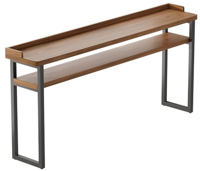 Bartabeller Dubbelt barbord med baffel Rektangulärt högt bord for kök och matsal, vardagsrum Bar Bordets Högbord(180 * 40 * 105cm)