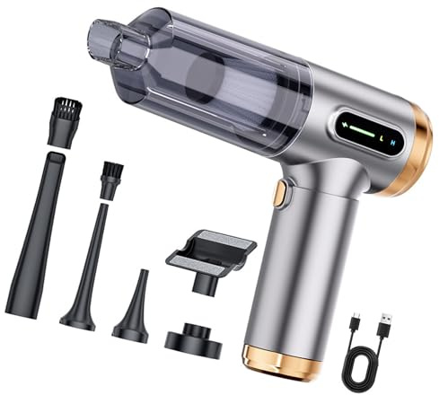 Aspirateur de voiture portable sans fil 17 000 PA - 100 W - Super puissance d'aspiration - Nettoyants portables et rechargeables pour la maison et la voiture