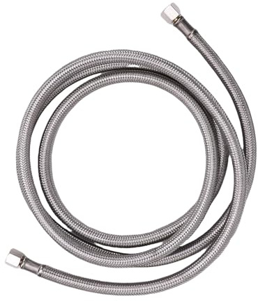 Phefop Ice Maker Water Supply Hose Precise Craftsmanship Connector, for Different Home Appliances, 1/4 Inch Stainless Steel Ice Maker Hose (L(31cm/12.2in, Presta Or US Valve))