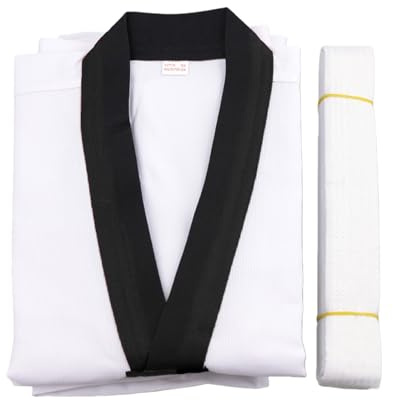ZWTPGKRD Traje de karate prémium para niños, movimiento flexible, corte profesional, ropa de práctica de servicio largo, traje de taekwondo para niños